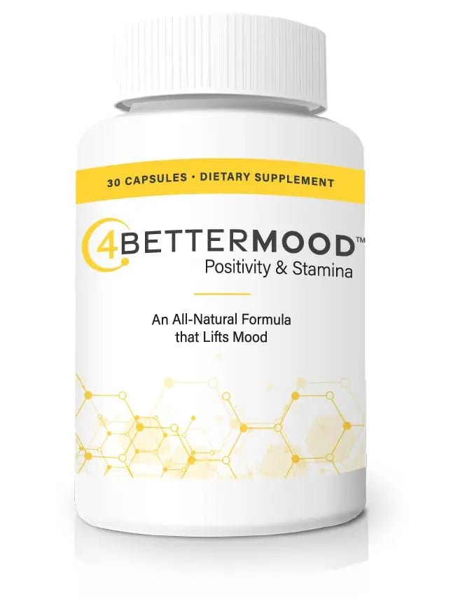 4BETTERMOOD Positivity & Stamina Capsule (30ct) Premium Mood Supplement - Enhance Mood & Promote Emotional Balance - Rhodiola, L-Theanine. Bocopa monnnieri, Velvet Bean, Skull Cap & Ashwaganda. - TrustMedUSA