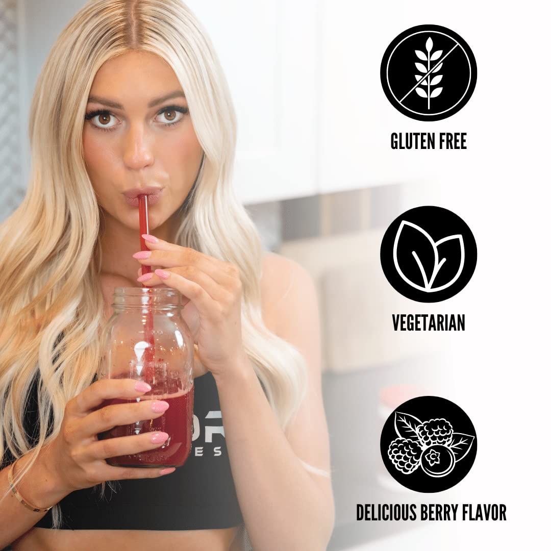 4KOR Fitness Power Reds & Greens: an Energizing Greens Drink Made up of Antioxidant-Rich Superfoods, Gluten-Free and Vegetarian, 30 Servings (1 Bottle) - TrustMedUSA