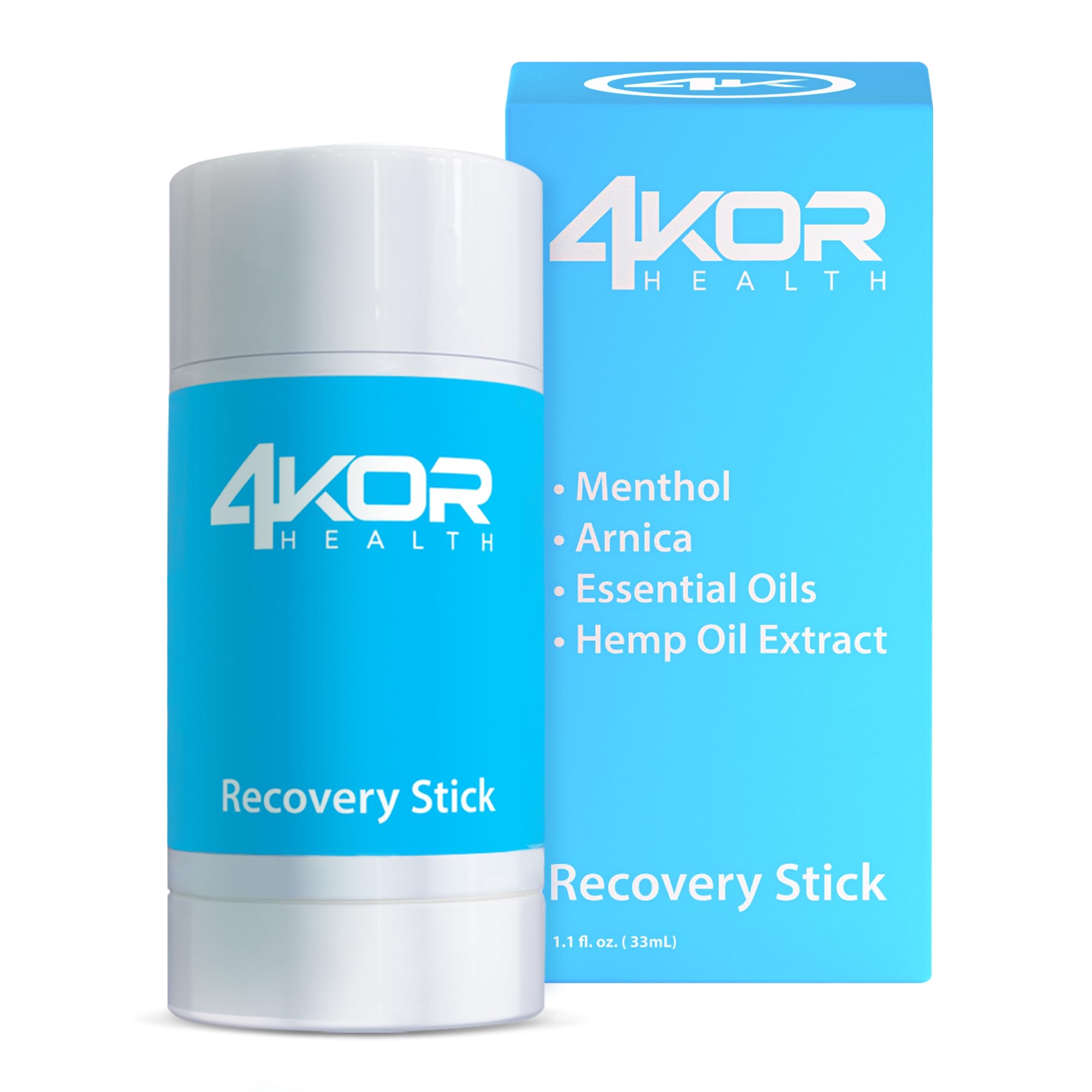 4KOR Hemp Infused Balm Stick – Topical Skin Balm with Cooling & Warming Sensation | Portable, Non-Greasy Twist-Up | 1 oz - TrustMedUSA