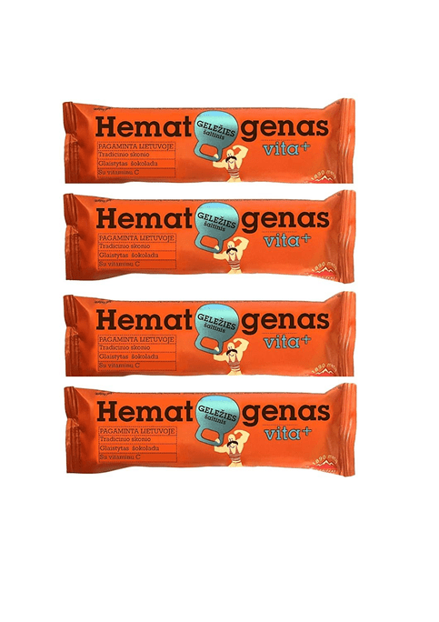 4x Hematogen Vita 50g - Classic Chocolate with Vitamin C - Pack of 4 - TrustMedUSA