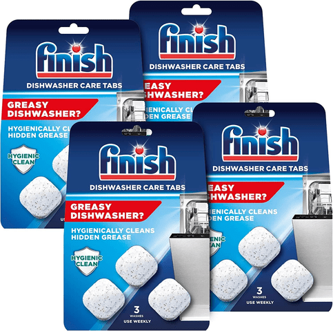 4x3 Finish In-Wash Dishwasher Cleaner: Clean Hidden Grease & Grime - 4 Packs x 3 - TrustMedUSA