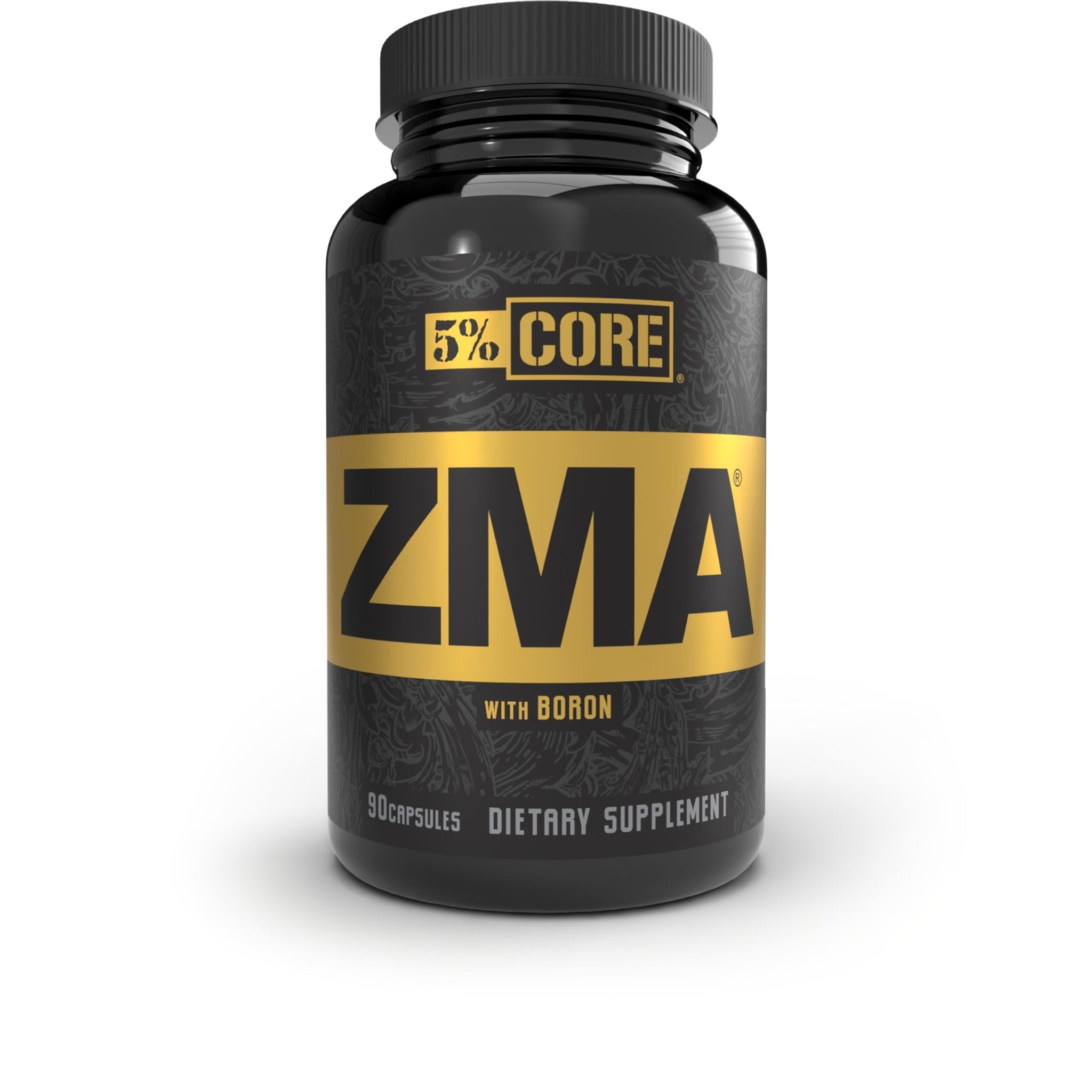 5% Nutrition Core ZMA (with Boron) | Promotes Recovery by Restoring Levels of Zinc, Magnesium & Vitamin B-6 (90 Capsules) - TrustMedUSA