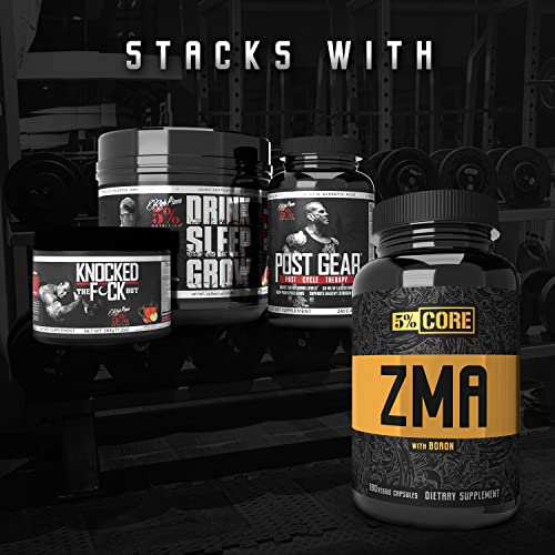 5% Nutrition Core ZMA (with Boron) | Promotes Recovery by Restoring Levels of Zinc, Magnesium & Vitamin B-6 (90 Capsules) - TrustMedUSA