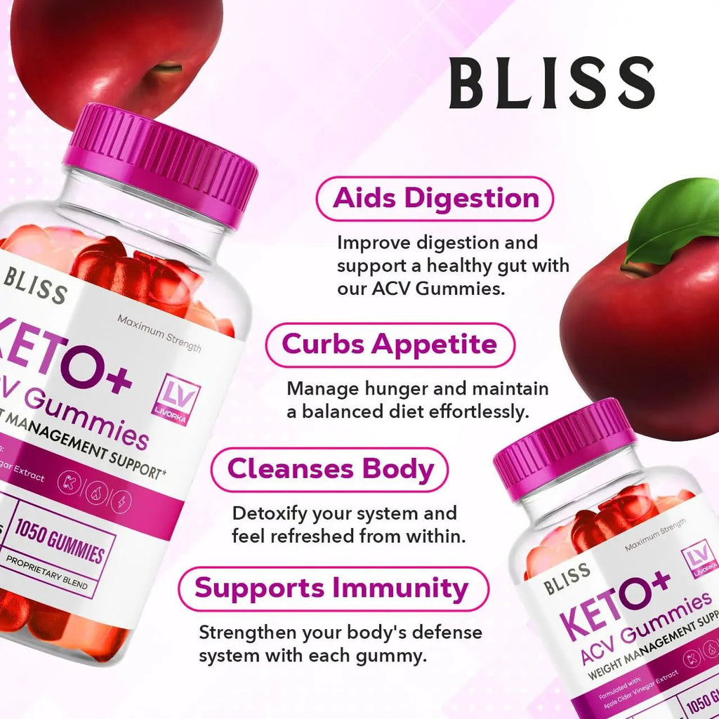 5 Pack - Bliss Keto ACV Gummies Advanced Weight Loss, Bliss ACV Active Gummies - TrustMedUSA