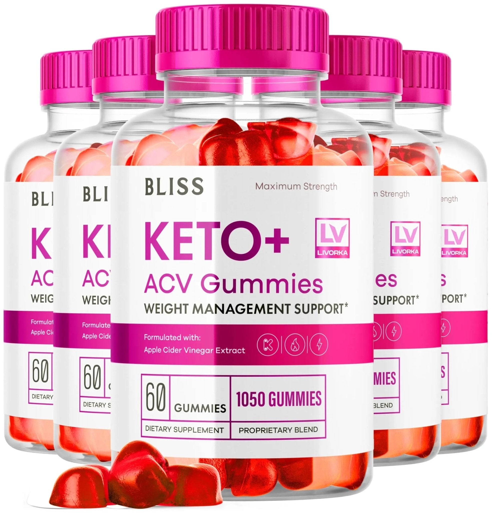 5 Pack - Bliss Keto ACV Gummies Advanced Weight Loss, Bliss ACV Active Gummies - TrustMedUSA