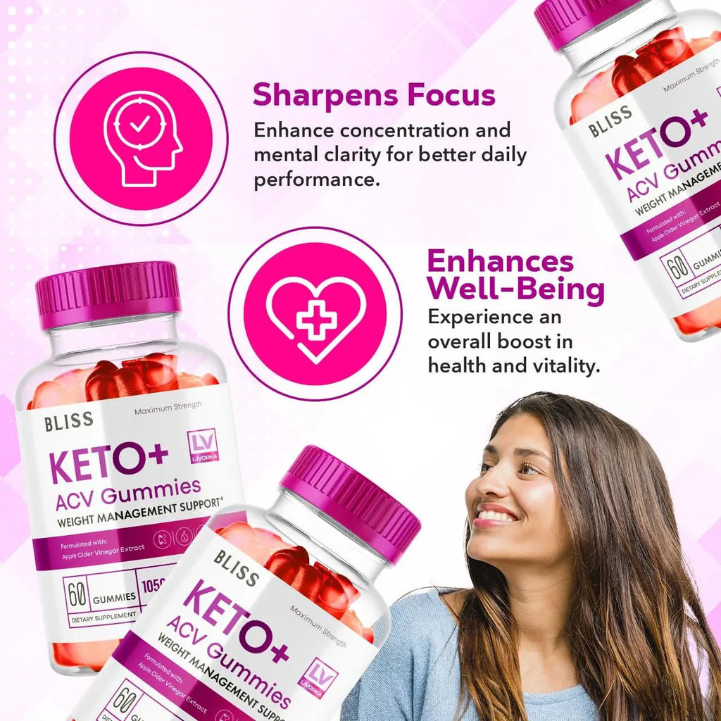 5 Pack - Bliss Keto ACV Gummies Advanced Weight Loss, Bliss ACV Active Gummies - TrustMedUSA