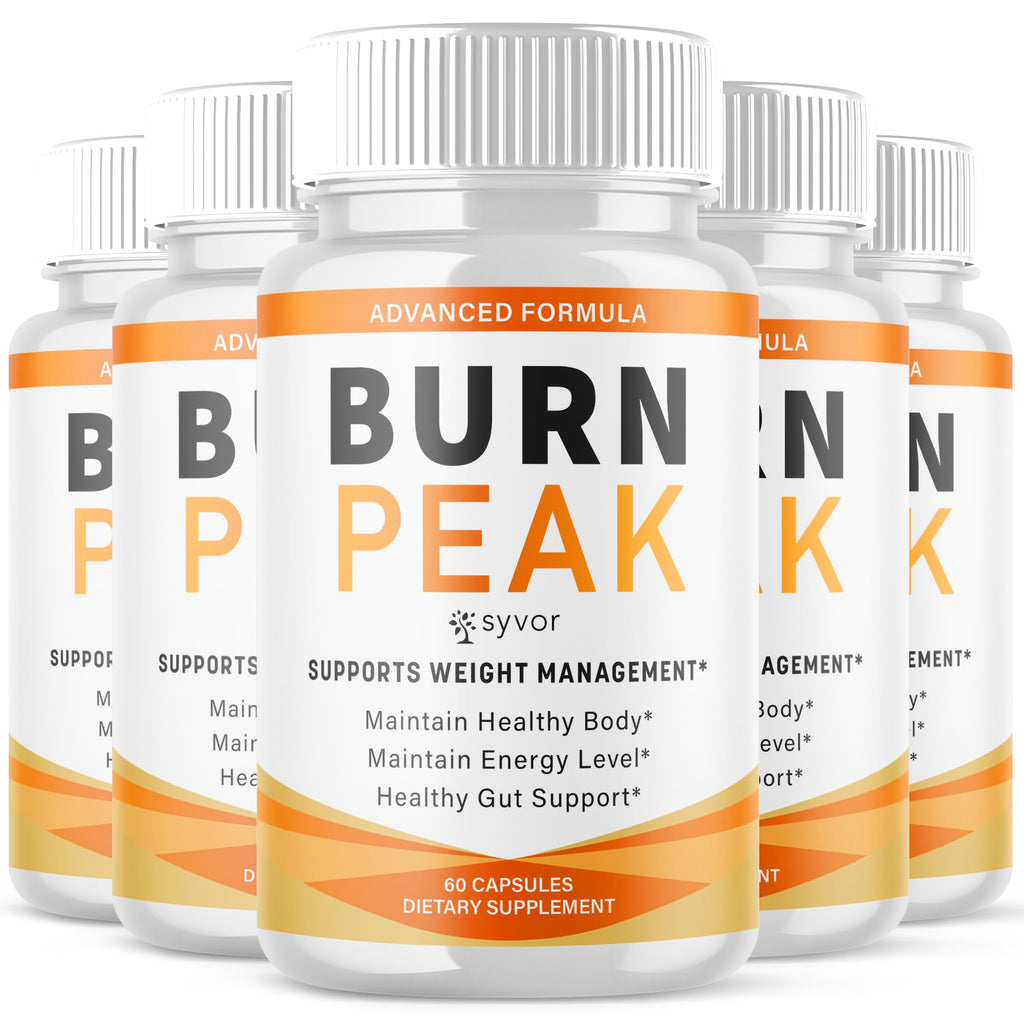 (5 Pack) Burn Peak Capsules, Official Burnpeak Pink Salt Pills with All Natural Ingredients, Advanced Health and Wellness Supplement with Premium Vitamins for Active Lifestyle Support (300 Capsules) - TrustMedUSA