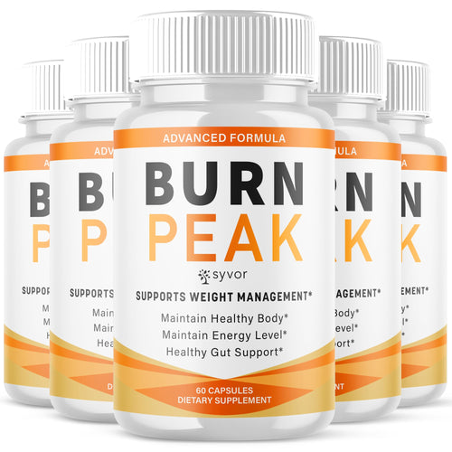 (5 Pack) Burn Peak Capsules, Official Burnpeak Pink Salt Pills with All Natural Ingredients, Advanced Health and Wellness Supplement with Premium Vitamins for Active Lifestyle Support (300 Capsules) - TrustMedUSA