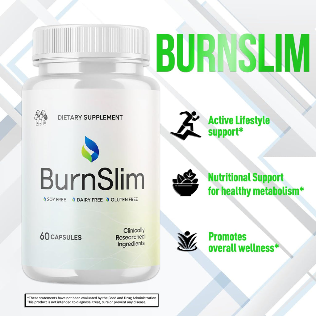 (5 Pack) Burn Slim Capsules, Official Burnslim Pills with All Natural Ingredients, Advanced Burn Slim Health and Wellness Supplement Supporting Active Lifestyle for Women and Men (300 Capsules) - TrustMedUSA