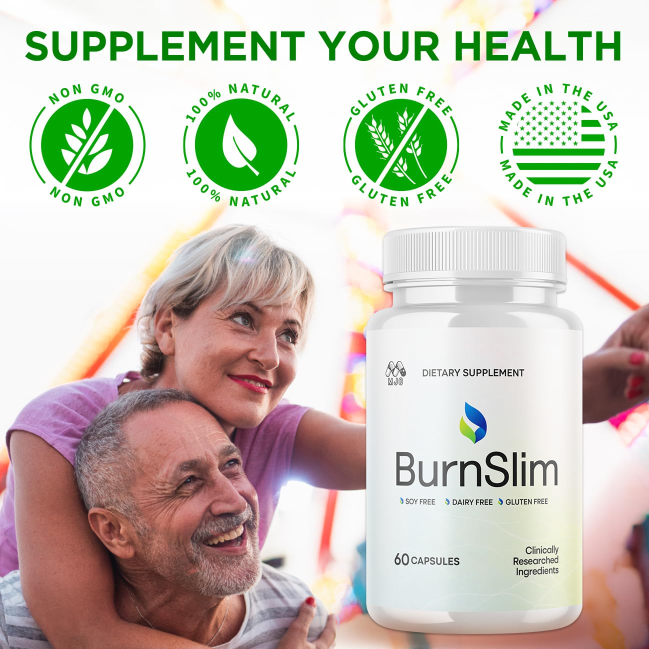 (5 Pack) Burn Slim Capsules, Official Burnslim Pills with All Natural Ingredients, Advanced Burn Slim Health and Wellness Supplement Supporting Active Lifestyle for Women and Men (300 Capsules) - TrustMedUSA