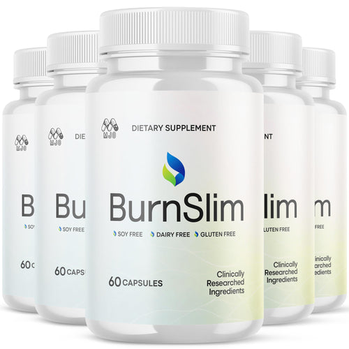 (5 Pack) Burn Slim Capsules, Official Burnslim Pills with All Natural Ingredients, Advanced Burn Slim Health and Wellness Supplement Supporting Active Lifestyle for Women and Men (300 Capsules) - TrustMedUSA