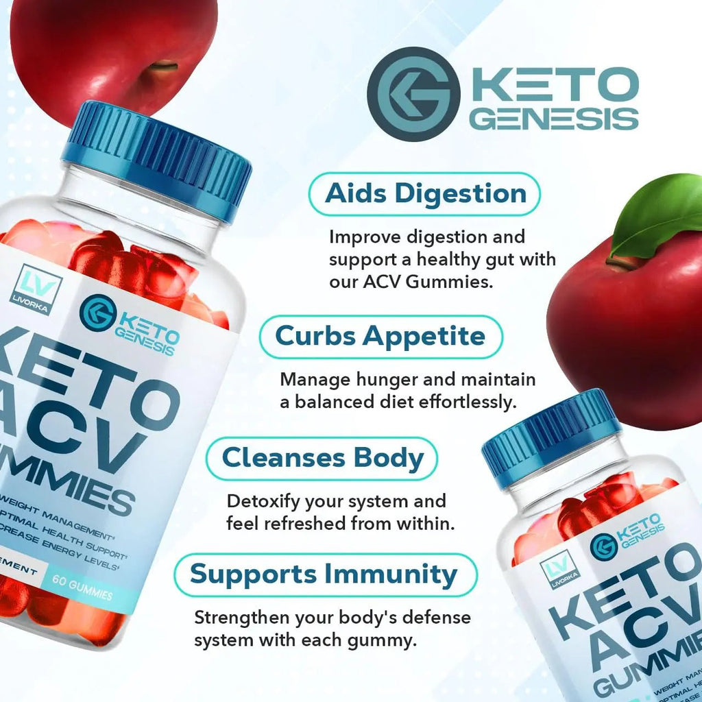 5 Pack - Keto Genesis Keto ACV Gummies Advanced Weight Loss, Genesis ACV, Genesis - TrustMedUSA