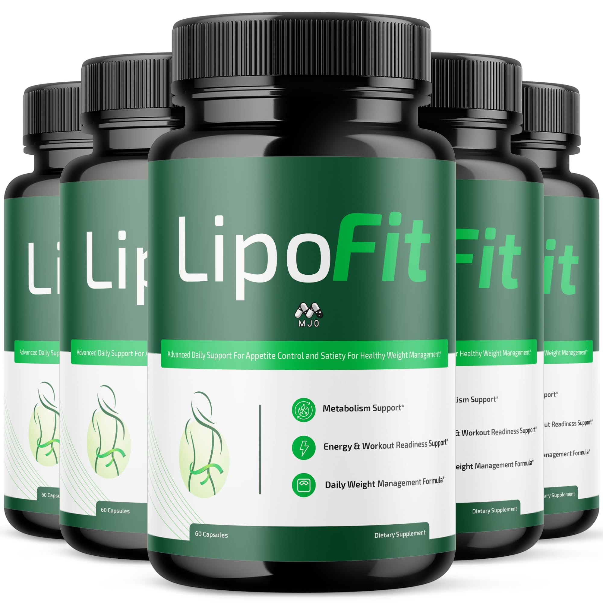 (5 Pack) Lipo Fit Capsules, Official Lipo Fit Pills with All Natural Ingredients, Advanced Overall Health & Wellness Vitamin Supplement Formula for Maximum Strength Multivitamin Support (300 Capsules) - TrustMedUSA