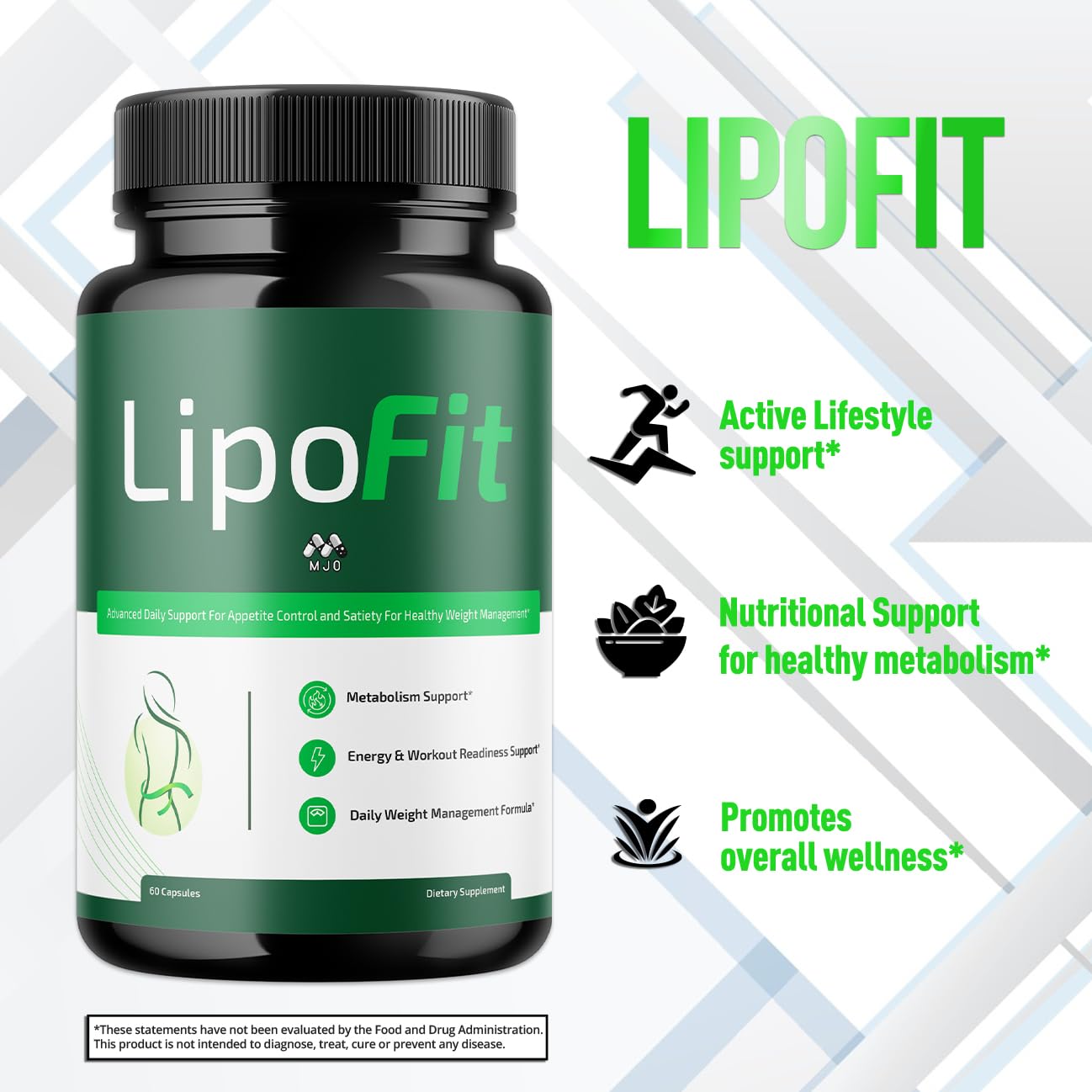 (5 Pack) Lipo Fit Capsules, Official Lipo Fit Pills with All Natural Ingredients, Advanced Overall Health & Wellness Vitamin Supplement Formula for Maximum Strength Multivitamin Support (300 Capsules) - TrustMedUSA