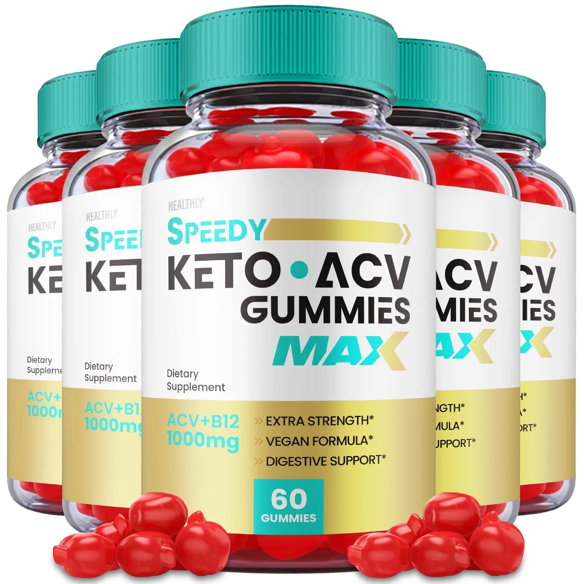 (5 Pack) Speedy Keto ACV Gummies Maximum Strength, Speedy Keto Plus ACV Gummies - TrustMedUSA