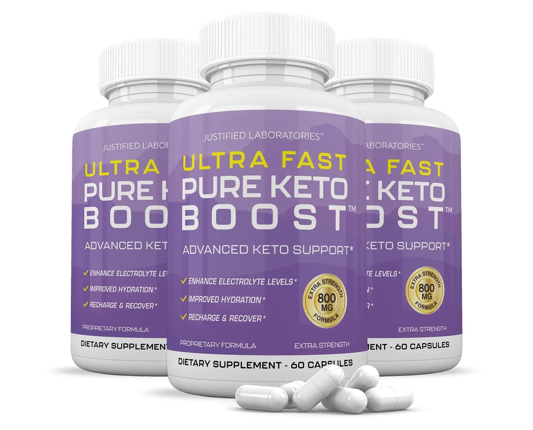 (5 Pack) Ultra Fast Pure Keto Boost Pills 1275MG New & Improved Formula Contains Apple - TrustMedUSA
