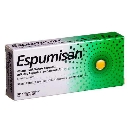 50x ESPUMISAN 40mg for Stomach Pain Meteorism Bloating Gas N50 - TrustMedUSA