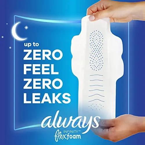 Always Infinity Feminine Pads For Women, Size 4 Overnight Absorbency, Multipack, With Flexfoam Always Au supplements