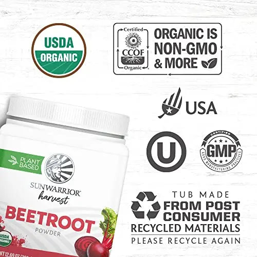 Sunwarrior Beet Root Powder Nitric Oxide Increase Stamina Blood and Flow Circulation Sunwarrior Au supplements