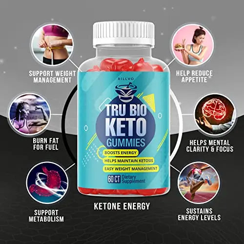 Rillvo TruBio Keto ACV Gummies - Advanced Formula Tru Bio (60 Gummies), fewnt Rillvo Au supplements
