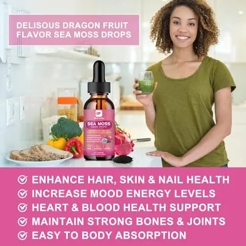 3000mg Sea Moss Liquid Drops - Organic Black Seed Oil & Irish Sea Moss B BEWORTHS Au supplements