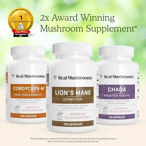 Real Mushrooms Cordyceps Capsules - Performance Mushroom Extract Supplement Real Mushrooms Au supplements
