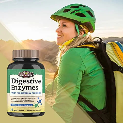 Elixeed Digestive Enzymes Plus Probiotics & Prebiotics, 22 Digestive Enzymes with Amylase Elixeed Au supplements