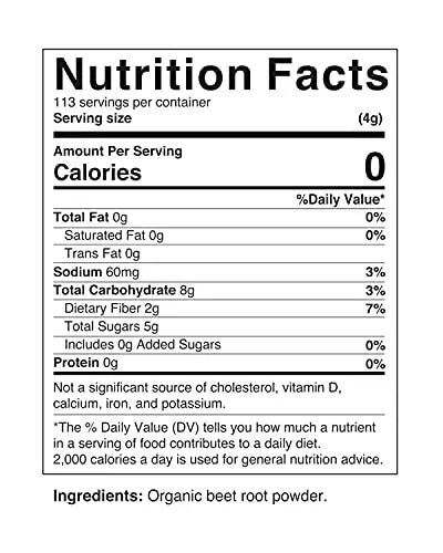 2 Pack - Nova Nutritions Certified Organic Beet Root Powder 16 OZ (454 gm) - Nitric Oxide Nova Nutritions Au supplements