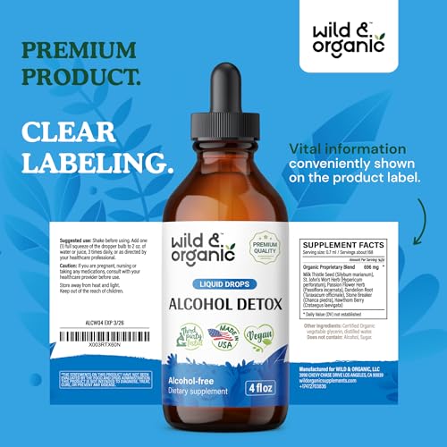 Wild & Organic Alcohol Detox Supplement - Liver Cleance & Repair Formula - Anti Alcohol Wild & OrganicBuy Supplements Australia