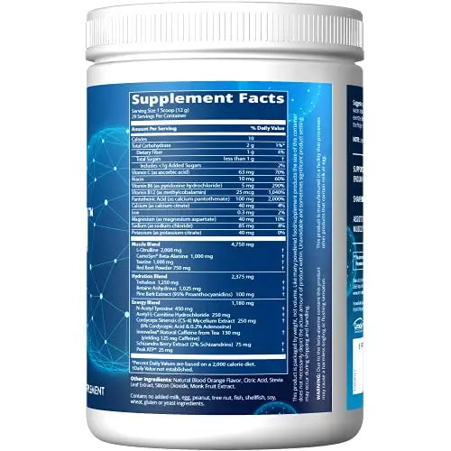MRM Nutrition Driven Pre-Workout Powder | Blood Orange Flavored | 125mg Caffeine MRM Au supplements