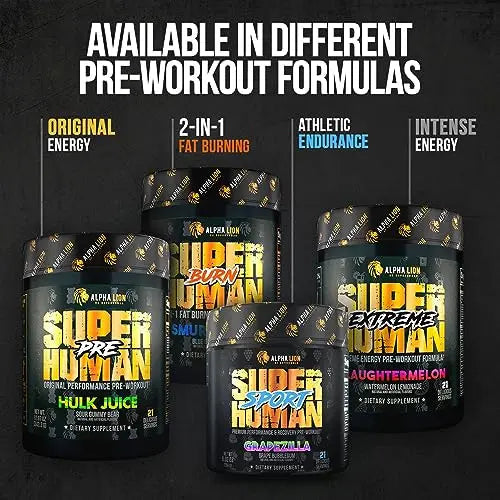 ALPHA LION Superhuman Pump Pre Workout Powder, Nootropic Caffeine & Stim Free ALPHA LION Au supplements