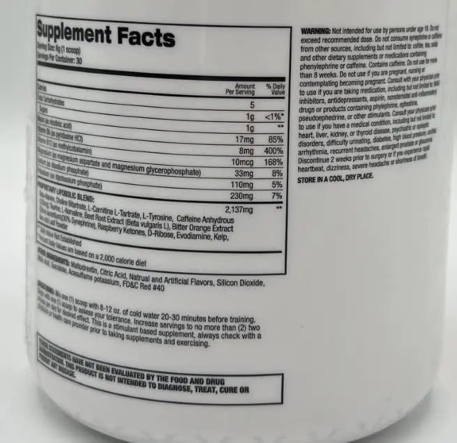 Top Secret Nutrition Cardio Igniter Pre-Workout Supplement with Beta-Alanine, L-Carnitine Top Secret Nutrition Au supplements