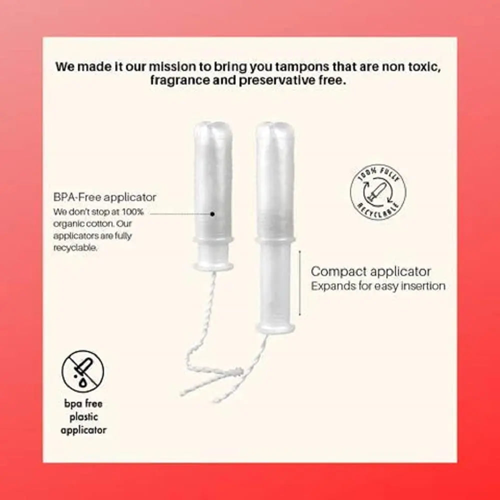 MYBOXSHOP Organic Tampons - 100% Pure Organic Cotton Tampons with BPA-Free Applicator MYBOXSHOP Au supplements