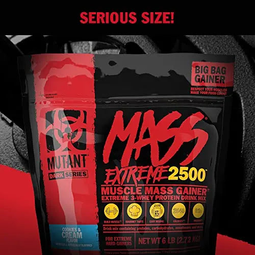 Mutant Mass Extreme Gainer Whey Protein Powder, Build Muscle Size & Strength with High Mutant Au supplements