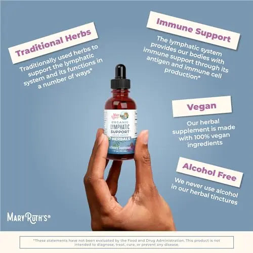 Lymphatic Support Drops | USDA Organic Lymphatic Cleanse Immune Support Supplement MaryRuth Organics Au supplements