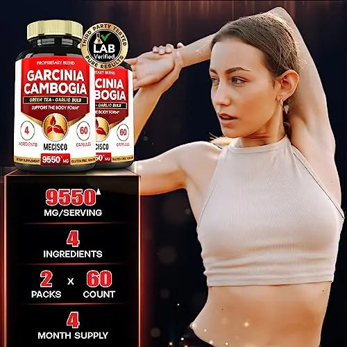 Garcinia Cambogia 9550mg - 4 Month Supply - Supplement for Men and Women - A Natural Mecisco Au supplements