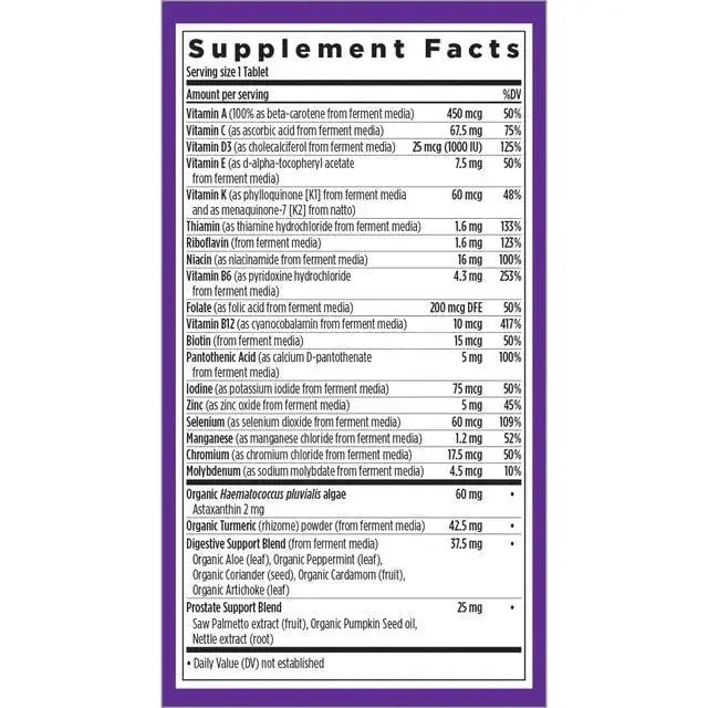 New Chapter Multivitamin for Men 50 Plus - Every Man's One Daily 55+ with Fermented Probiotics + Whole Foods + Astaxanthin New Chapter Au supplements