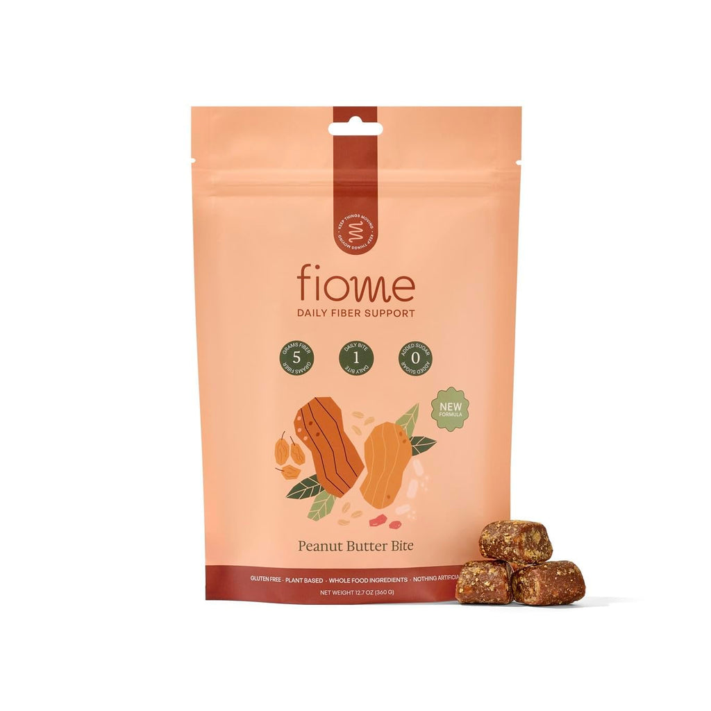 Fiome Fiber Bites - 5g Daily Fiber Supplement - Supports Regularity, Digestion and Gut Health - All Natural Ingredients, 30 Servings, Peanut Butter Flavor