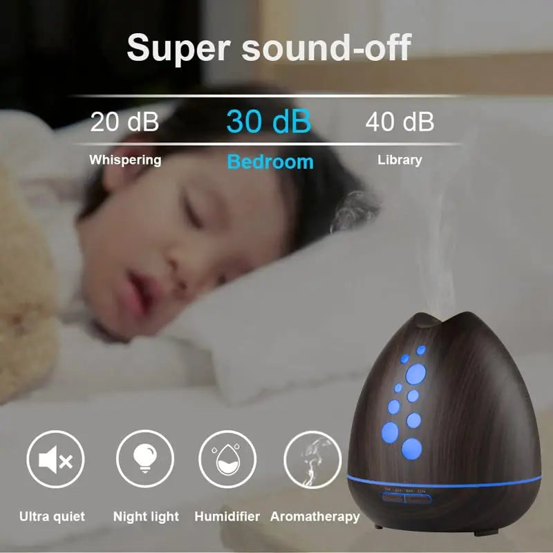 TGE Unique 400ML Essential Oil Diffuser for Essential Oils Bluetooth Music Speaker with Remote 7 Color LED Generic Au supplements