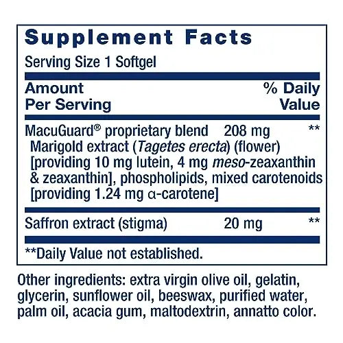 Life Extension MacuGuard Ocular Support with Saffron – Eye Health Supp Life Extension Au supplements