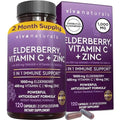 Viva Naturals Sambucus Elderberry with Vitamin C and Zinc for Adults - 5 in 1 Sambucus Viva Naturals Au supplements