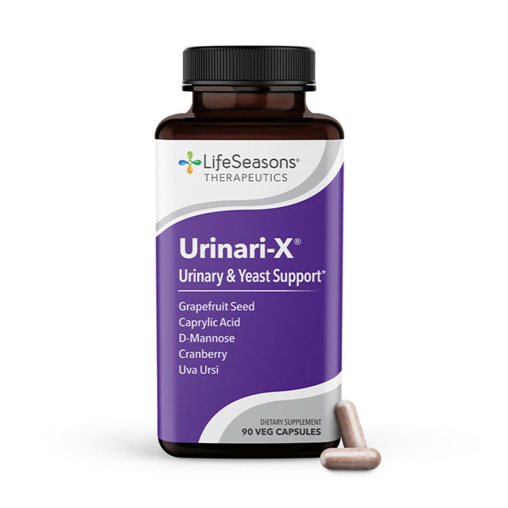 Urinari-X - Urinary Tract Support - Fast Acting UTI Relief - Vitamin Supplement for Healthy Bladder Function & Immunity - D-Mannose, Cranberry, Caprylic Acid, Uva Ursi & Grapefruit - 90 Capsules LifeSeasons Au supplements