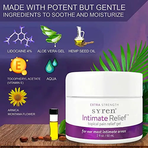Syren Intimate Relief - Intimate Pain Relieving Gel - Relieves Vulva Pain, Throbbing, Spasms, Vaginal Dryness SYREN Au supplements