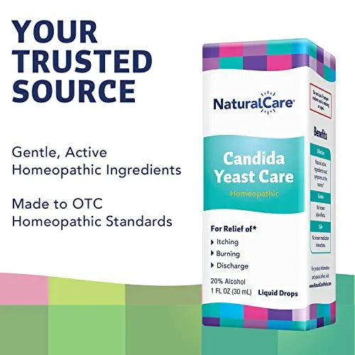 NaturalCare Candida Yeast Care Drops, Homeopathic Treatment Temporarily Relieves Symptoms Natra-Bio Au supplements