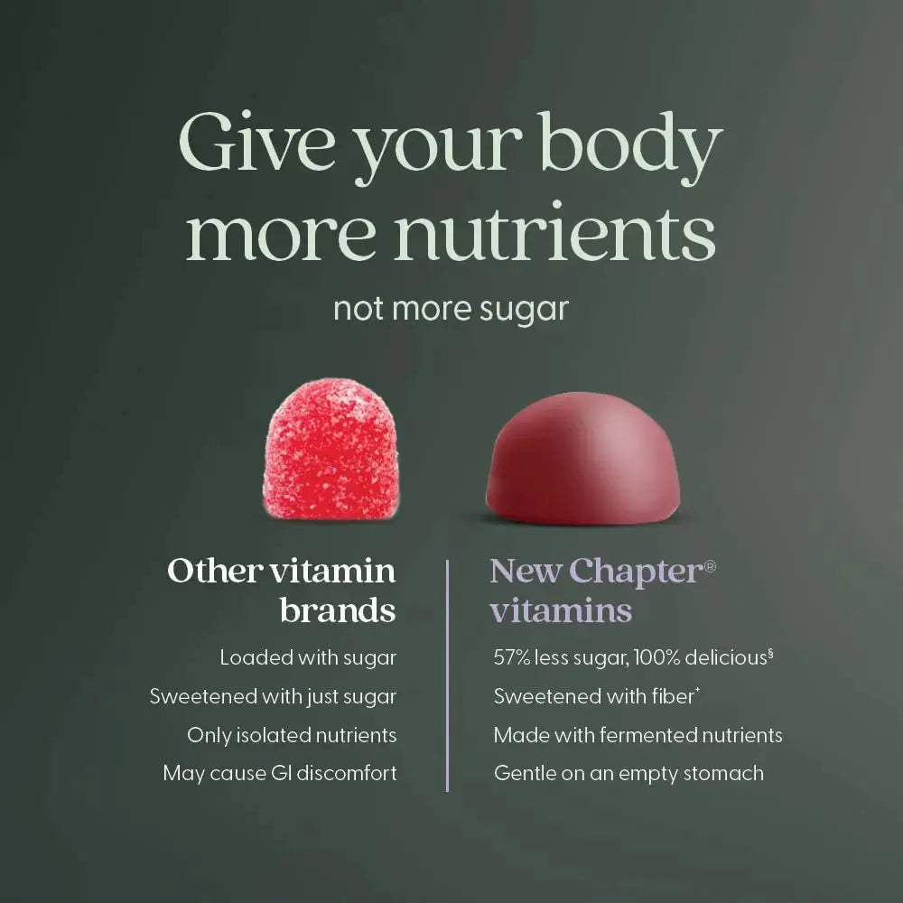 New Chapter Men’s Multivitamin Gummies, 57% Less Sugar, Men’s Gummy Vitamins with Vitamin C, D3 & Zinc New Chapter Au supplements