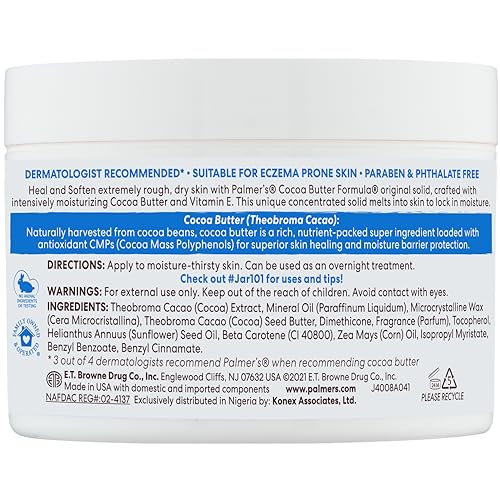 Palmer's Cocoa Butter Formula Daily Skin Therapy Solid Lotion with Vitamin E, Body Moisturizer for Extremely Dry Skin