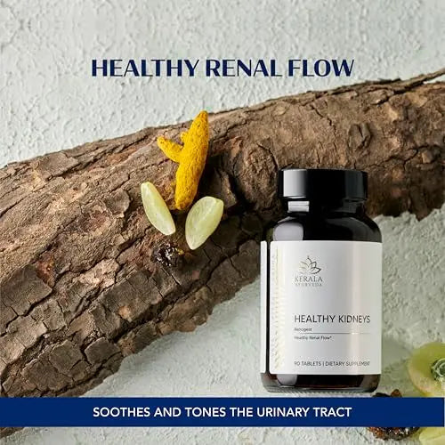 Kerala Ayurveda Healthy Kidney Herbal Tablets | Support Normal Kidney Function and Health | Kidney and Bladder Support | Urinary System Support - 90 Count Kerala Ayurveda Au supplements
