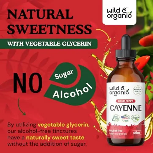 Cayenne Pepper Supplements - Organic Cayenne Pepper Tincture - Cayenne Pepper Liquid Wild & Organic Au supplements