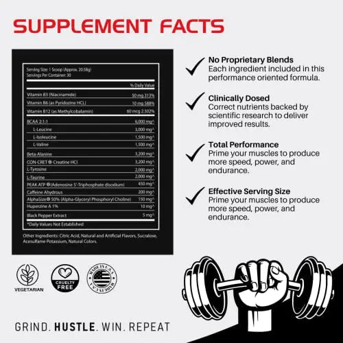 BLACKLABEL Supplements - PRE Hustle - Pre-Workout Dietary Supplement - Supports Energy BLACKLABEL Supplements Au supplements